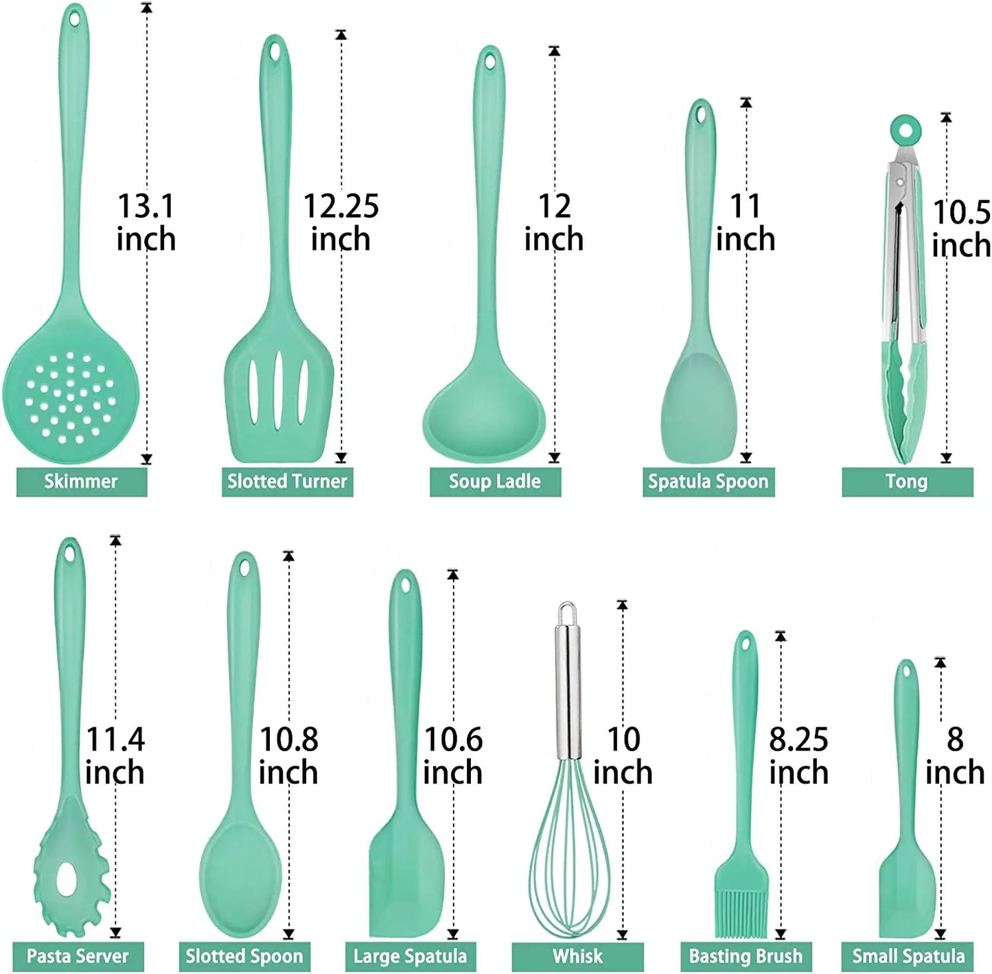 Silicone Kitchen Cooking Utensils Spatula Pasta Cookware Set cooking accessories.