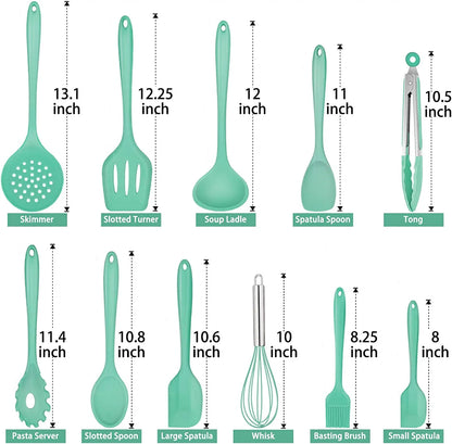 Silicone Kitchen Cooking Utensils Spatula Pasta Cookware Set cooking accessories.