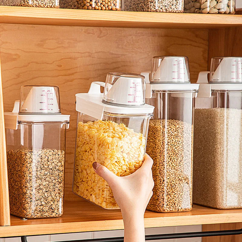 Sealed Containers for Rice, Cereals and even Oil! Keep your kitchen clean.