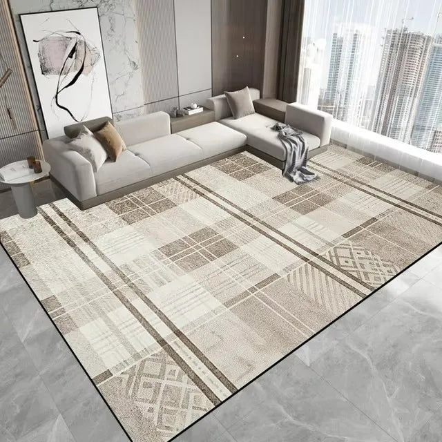 Modern Carpet for Living Room Decoration Large Carpet Light and Washable.