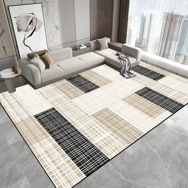 Modern Carpet for Living Room Decoration Large Carpet Light and Washable.