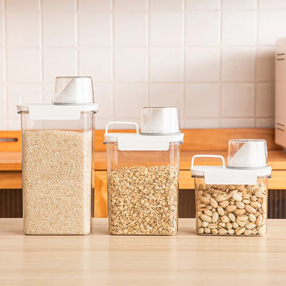 Sealed Containers for Rice, Cereals and even Oil! Keep your kitchen clean.