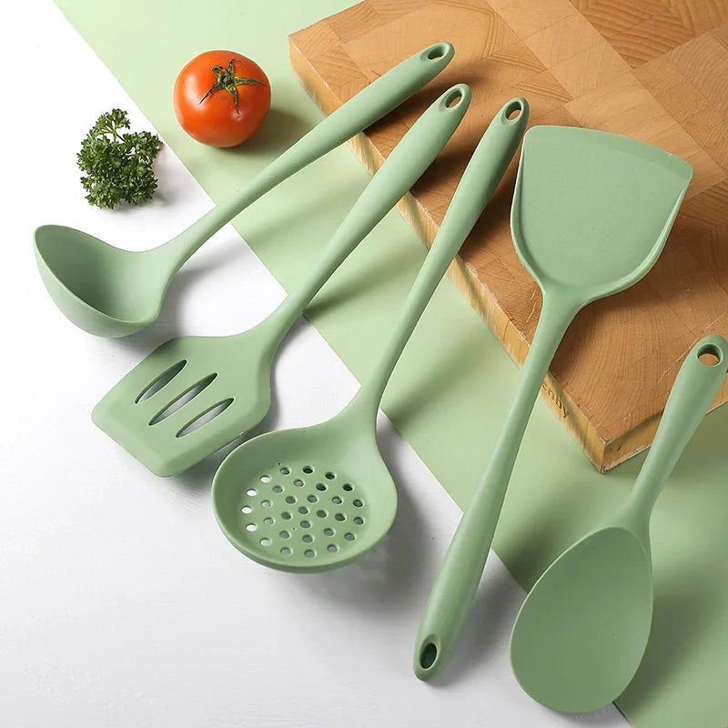 Silicone Kitchen Cooking Utensils Spatula Pasta Cookware Set cooking accessories.